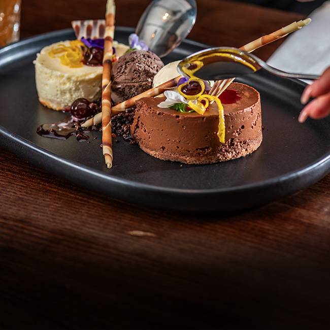 Dessert menu at The Whittington Arms