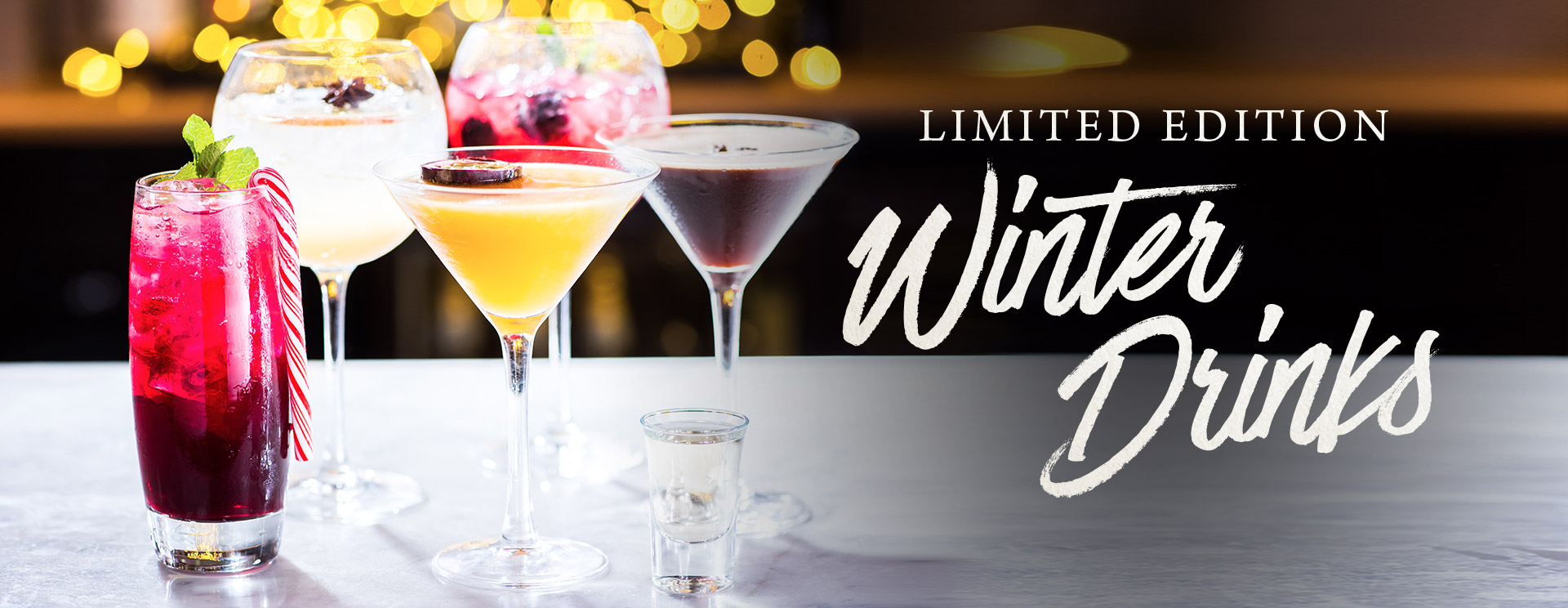 Winter cocktails and long drinks at The Whittington Arms