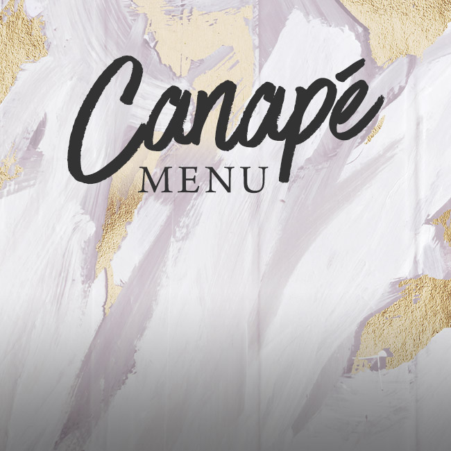 Canapé menu at The Whittington Arms